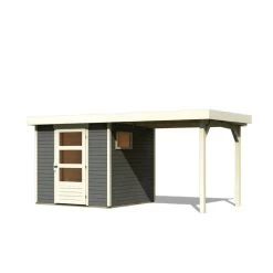 Abri De Jardin En Bois Gris Terre 4,62m² Freiburg 2 Avec Appentis De 2,40 M - Karibu 10 Abri De Jardin En Bois Gris Terre 4,62m² Freiburg 2 Avec Appentis De 2,40 M - Karibu -Boutique De Jardin abri de jardin en boisgris terre 462m freiburg 2 avec appentis de 240 m karibu 2