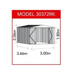 Abri De Jardin En Métal 10,9m² Silver Grey Fraser - ABSCO -Boutique De Jardin abri de jardin en metal 11m silver grey absco 2