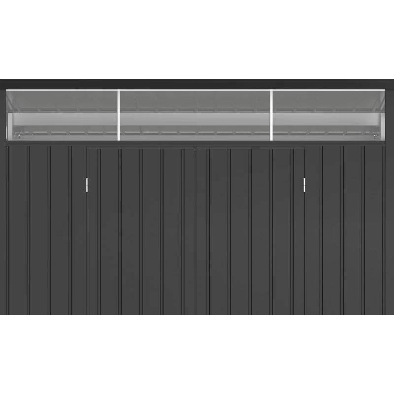 Abri De Jardin En Métal Anthracite 5,22m² + Kit D'ancrage + Kit De Fondation DURAMAX 5 Abri De Jardin En Métal Anthracite 5,22m² + Kit D'ancrage + Kit De Fondation DURAMAX – Image 3