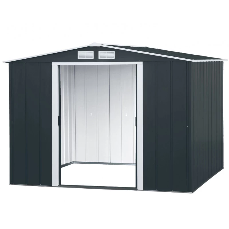 Abri De Jardin En Métal Anthracite 6,34m² - DURAMAX + Kit D'ancrage 4 Abri De Jardin En Métal Anthracite 6,34m² - DURAMAX + Kit D'ancrage – Image 2