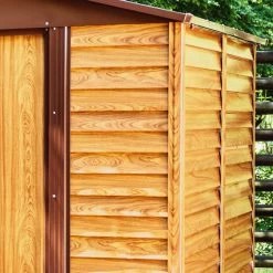 Abri De Jardin En Métal Aspect Bois 6,62m² + Kit D'ancrage - X-METAL -Boutique De Jardin abri de jardin en metal aspect bois 662m kit d ancrage x metal 4