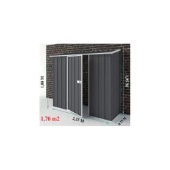 Abri De Jardin En Métal Colorbond Gris Compact 1,70m² EASYSHED -Boutique De Jardin abri de jardin en metal colorbond gris compact 170m easyshed 1