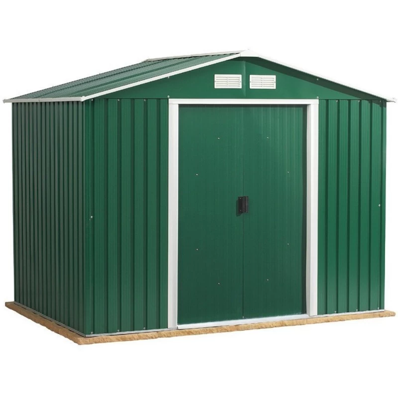 Abri De Jardin En Métal Vert Pin 4,78m² - DURAMAX + Kit D'ancrage 5 Abri De Jardin En Métal Vert Pin 4,78m² - DURAMAX + Kit D'ancrage – Image 3