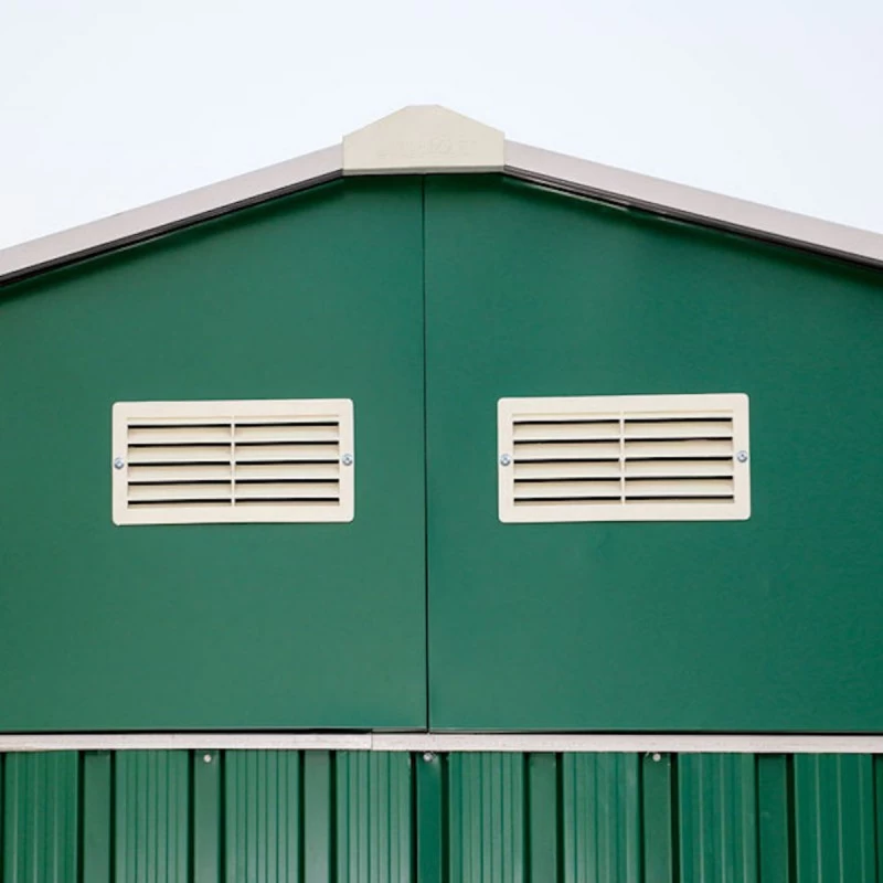 Abri De Jardin En Métal Vert Pin 4,78m² - DURAMAX + Kit D'ancrage 6 Abri De Jardin En Métal Vert Pin 4,78m² - DURAMAX + Kit D'ancrage – Image 4
