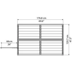 Abri De Jardin En Polycarbonate 1,93m² Skylight Deco - Palram - Canopia -Boutique De Jardin abri de jardin en polycarbonate 193m skylight deco palram 3