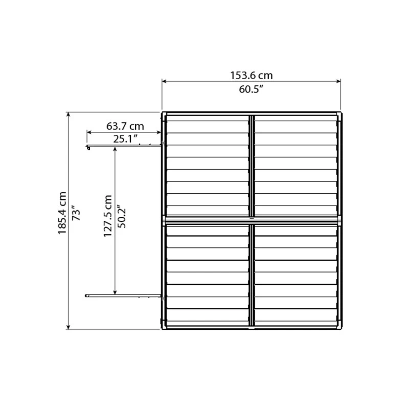 Abri De Jardin En Polycarbonate 2,65m² Skylight Deco - Palram - Canopia 6 Abri De Jardin En Polycarbonate 2,65m² Skylight Deco - Palram - Canopia – Image 4