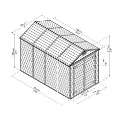 Abri De Jardin En Polycarbonate 5,28m² Skylight Amber - Palram - Canopia -Boutique De Jardin abri de jardin en polycarbonate 528m skylight amber palram 4