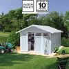 Abri De Jardin En PVC 11,2m² UTILITY Blanc Et Gris Bleu Grosfillex + Kit Ancrage Offert 2 Abri De Jardin En PVC 11,2m² UTILITY Blanc Et Gris Bleu Grosfillex + Kit Ancrage Offert -Boutique De Jardin abri de jardin en pvc 112m utility blanc et gris bleu grosfillex