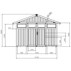 Abri De Jardin En PVC 11,2m² UTILITY Blanc Et Gris Vert Grosfillex + Kit Ancrage Offert -Boutique De Jardin abri de jardin en pvc 112m utility blanc et gris vert grosfillex 2