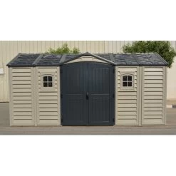 Abri De Jardin En PVC 11,95m² DarkGrey Apex + Kit De Fondation DURAMAX -Boutique De Jardin abri de jardin en pvc 1195m darkgrey apex duramax kit de fondation 2