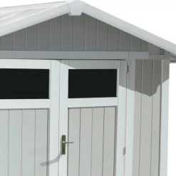 Abri De Jardin En PVC 4,9m² UTILITY Blanc Et Gris Bleu Grosfillex + Kit Ancrage Offert 13 Abri De Jardin En PVC 4,9m² UTILITY Blanc Et Gris Bleu Grosfillex + Kit Ancrage Offert -Boutique De Jardin abri de jardin en pvc 49m utility blanc et gris bleu grosfillex 5