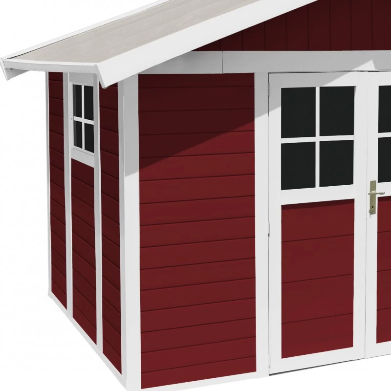 Abri De Jardin En PVC 7,5m² DECO Rouge Et Blanc Grosfillex + Kit Ancrage Offert 6 Abri De Jardin En PVC 7,5m² DECO Rouge Et Blanc Grosfillex + Kit Ancrage Offert – Image 4
