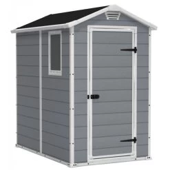 Abri De Jardin En Résine 2,5m² Premium 46 S Gris Clair + Plancher - Keter -Boutique De Jardin abri de jardin en resine 25m premium 46 s gris clair plancher keter 2