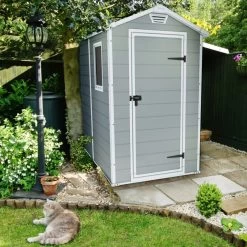 Abri De Jardin En Résine 2,5m² Premium 46 S Gris Clair + Plancher - Keter -Boutique De Jardin abri de jardin en resine 25m premium 46 s gris clair plancher keter 3