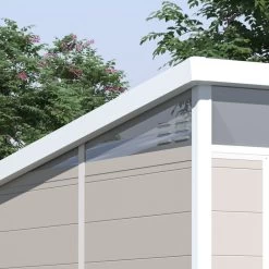 Abri De Jardin En Résine 3,24m² Beige Toit Monopente Skylight + Plancher - Jobu -Boutique De Jardin abri de jardin en resine 324m beige toit monopente skylight plancher jobu 2