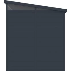 Abri De Jardin En Résine 4,10m² Anthracite Toit Monopente Skylight + Plancher - Jobu -Boutique De Jardin abri de jardin en resine 410m anthracite toit monopente skylight plancher jobu 4