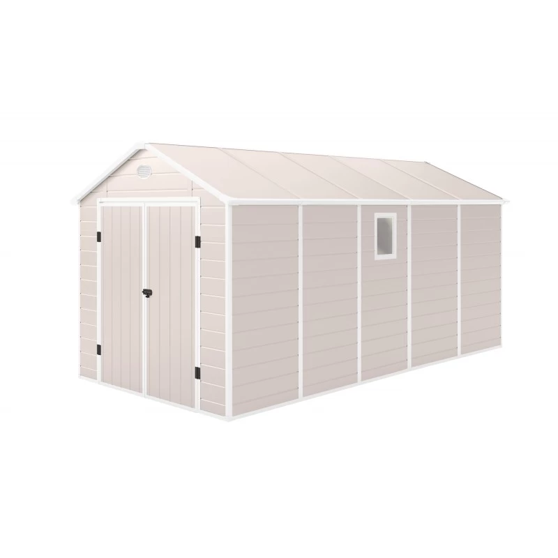 Abri De Jardin En Résine Beige 11m² + Kit De Fondation - JOBU 3 Abri De Jardin En Résine Beige 11m² + Kit De Fondation - JOBU