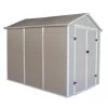 Abri De Jardin En Résine Beige 5,32m² + Kit De Fondation - JOBU