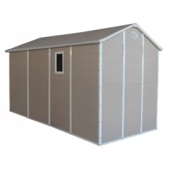 Abri De Jardin En Résine Beige 6,99m² + Kit De Fondation - JOBU -Boutique De Jardin abri de jardin en resine beige 699m kit de fondation jobu 5