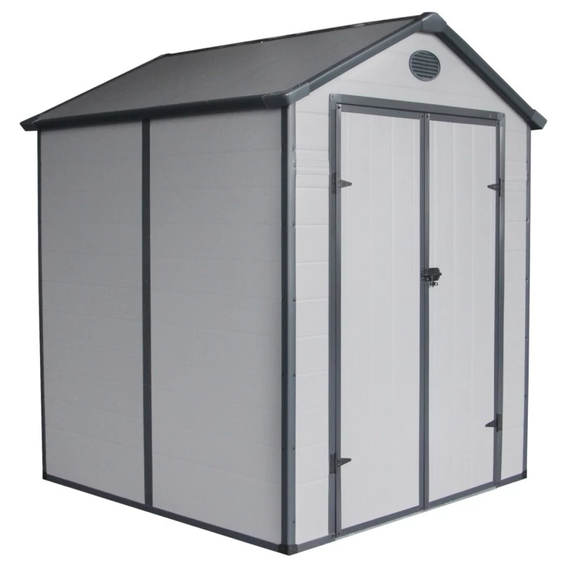 Abri De Jardin En Résine Gris 3,65m² + Kit De Fondation - JOBU 8 Abri De Jardin En Résine Gris 3,65m² + Kit De Fondation - JOBU – Image 6