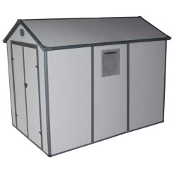 Abri De Jardin En Résine Gris 5,32m² + Kit De Fondation - JOBU -Boutique De Jardin abri de jardin en resine gris 532m kit de fondation jobu 3