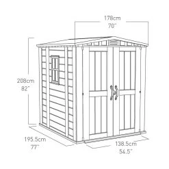 Abri De Jardin En Résine Sydney 3,48m² + Plancher Keter -Boutique De Jardin abri de jardin en resine sydney 348m plancher keter 3