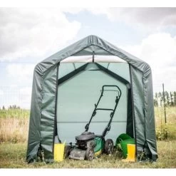 Abri De Jardin En Toile Renforcée Verte Toit 2 Pentes 3,35m² HABRITA