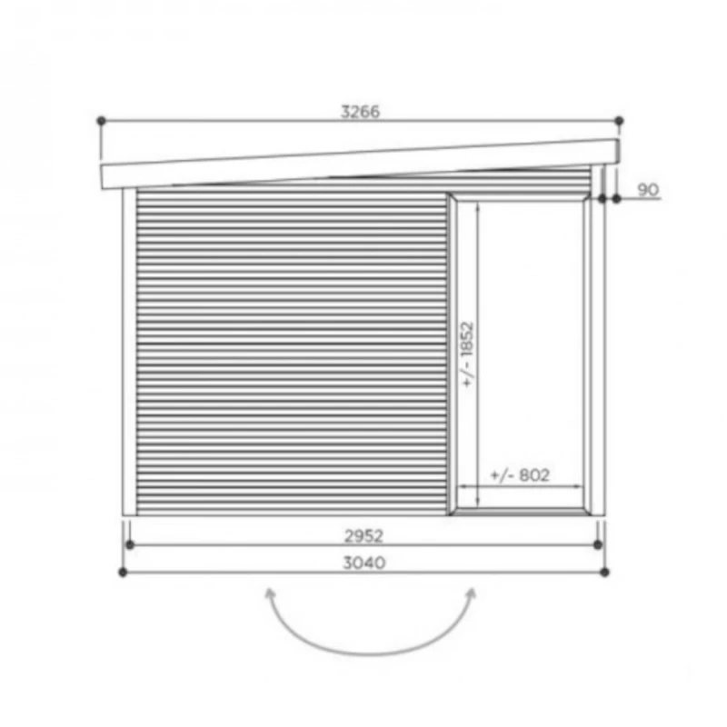 Abri De Jardin Faro 12,25m² En Bois Massif 28mm Avec Double Porte Vitrée - SOLID 5 Abri De Jardin Faro 12,25m² En Bois Massif 28mm Avec Double Porte Vitrée - SOLID – Image 3