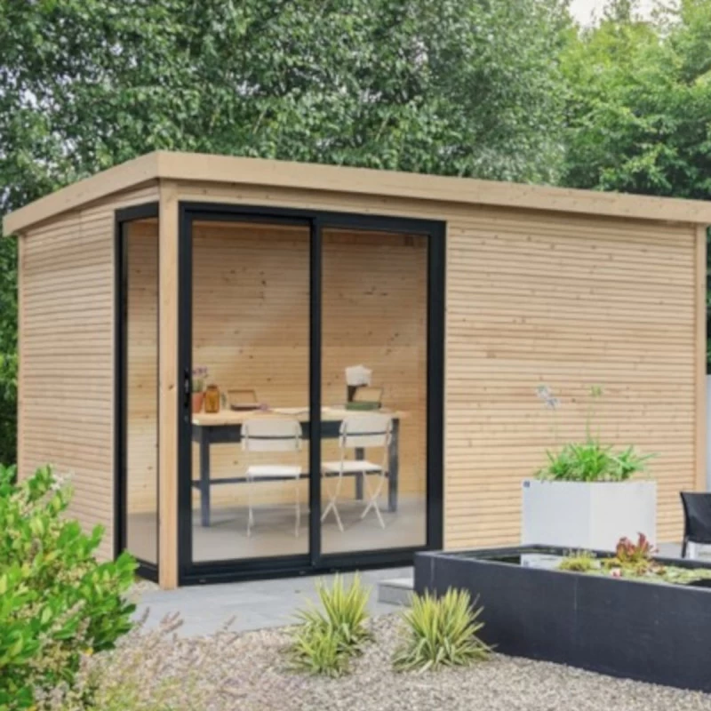 Abri De Jardin Faro 12,25m² En Bois Massif 28mm Avec Double Porte Vitrée - SOLID 6 Abri De Jardin Faro 12,25m² En Bois Massif 28mm Avec Double Porte Vitrée - SOLID – Image 4