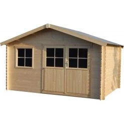 Abri De Jardin Flodeal 12,68m² En Bois Massif 28mm Avec Double Porte Et Fênetre – Décor Et Jardin