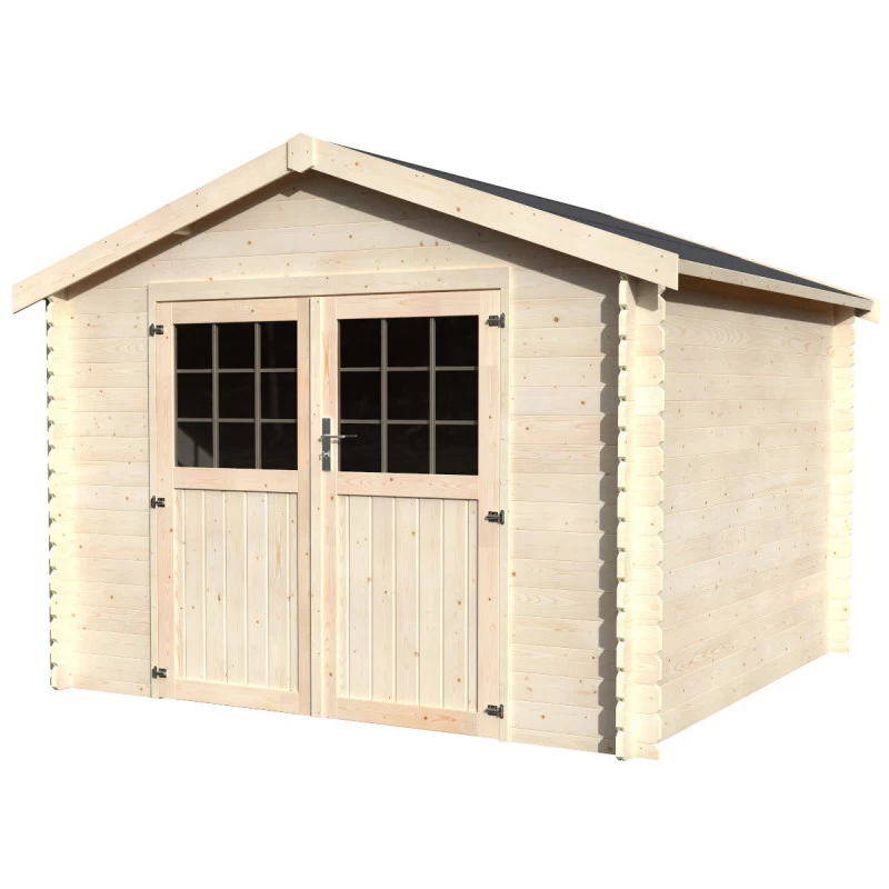 Abri De Jardin Flover 9,60m² En Bois Massif 28mm Avec Double Porte – Décor Et Jardin 3 Abri De Jardin Flover 9,60m² En Bois Massif 28mm Avec Double Porte – Décor Et Jardin