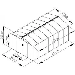 Abri De Jardin Métal 13,51m² Imitation Bois Vieilli 9 Abri De Jardin Métal 13,51m² Imitation Bois Vieilli -Boutique De Jardin abri de jardin metal 1351m imitation bois vieilli 2
