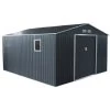 Abri De Jardin Métal 13m² PLUS Anthracite + Kit D'ancrage X-METAL