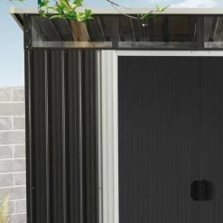 Abri De Jardin Métal 5,64m² Skylight Anthracite + Kit D'ancrage X-METAL -Boutique De Jardin abri de jardin metal 562m skylight anthracite kit d ancrage x metal 2