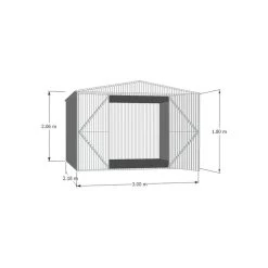 Abri De Jardin En Métal 6,5m² Silver Grey Fraser - ABSCO 10 Abri De Jardin En Métal 6,5m² Silver Grey Fraser - ABSCO -Boutique De Jardin abri de jardin metal 654m silver grey haut de gamme 3