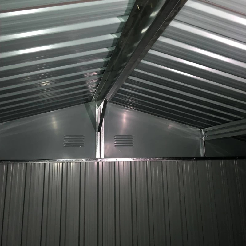 Abri De Jardin Métal 9,12m² WoodTouch Beige + Kit D'ancrage X-METAL 6 Abri De Jardin Métal 9,12m² WoodTouch Beige + Kit D'ancrage X-METAL – Image 4