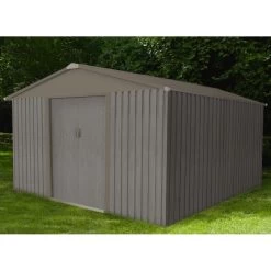 Abri De Jardin Métal 9,66m² Imitation Bois Vieilli