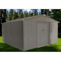 Abri De Jardin Métal 9,66m² Imitation Bois Vieilli -Boutique De Jardin abri de jardin metal 966m imitation bois vieilli 3