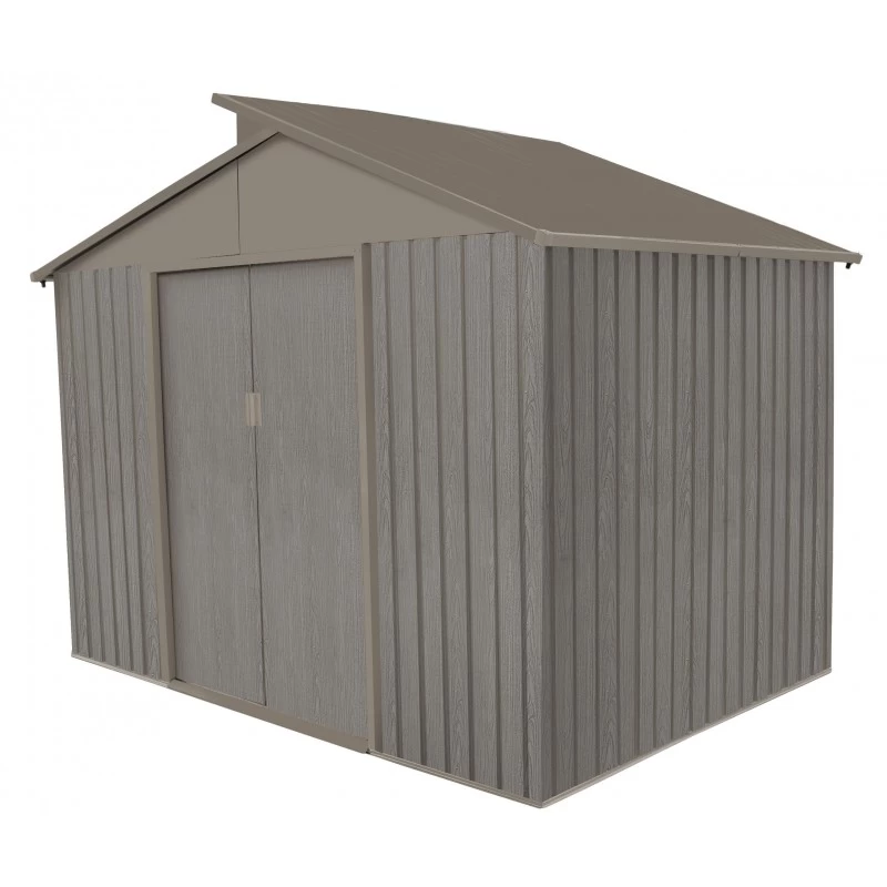 Abri De Jardin Métal Avec Puit De Lumière 5,44m² Imitation Bois Vieilli 5 Abri De Jardin Métal Avec Puit De Lumière 5,44m² Imitation Bois Vieilli – Image 3