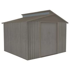 Abri De Jardin Métal Avec Puit De Lumière 7,25m² Imitation Bois Vieilli -Boutique De Jardin abri de jardin metal avec puit de lumiere 725m imitation bois vieilli 3