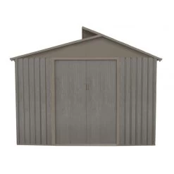 Abri De Jardin Métal Avec Puit De Lumière 7,25m² Imitation Bois Vieilli -Boutique De Jardin abri de jardin metal avec puit de lumiere 725m imitation bois vieilli 4