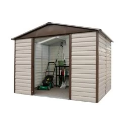 Abri De Jardin Métal Beige Et Marron 4,79m² + Kit D'ancrage Inclus - YARDMASTER 10 Abri De Jardin Métal Beige Et Marron 4,79m² + Kit D'ancrage Inclus - YARDMASTER -Boutique De Jardin abri de jardin metal beige et marron 479m kit d ancrage inclus yardmaster 2