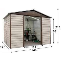 Abri De Jardin Métal Beige Et Marron 4,79m² + Kit D'ancrage Inclus - YARDMASTER 11 Abri De Jardin Métal Beige Et Marron 4,79m² + Kit D'ancrage Inclus - YARDMASTER -Boutique De Jardin abri de jardin metal beige et marron 479m kit d ancrage inclus yardmaster 3