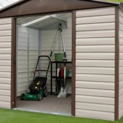 Abri De Jardin Métal Beige Et Marron 4,79m² + Kit D'ancrage Inclus - YARDMASTER 13 Abri De Jardin Métal Beige Et Marron 4,79m² + Kit D'ancrage Inclus - YARDMASTER -Boutique De Jardin abri de jardin metal beige et marron 479m kit d ancrage inclus yardmaster 5
