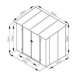 Abri De Jardin Métal Monopente 3,17m² Imitation Bois Vieilli -Boutique De Jardin abri de jardin metal monopente 317m imitation bois vieilli 2
