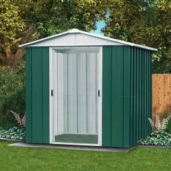 Abri De Jardin Métal Vert 4,38m² + Kit D'ancrage Inclus - YARDMASTER -Boutique De Jardin abri de jardin metal vert 438m kit d ancrage inclus yardmaster 2