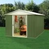 Abri De Jardin Métal Vert 7,18m² + Kit D'ancrage Inclus - YARDMASTER -Boutique De Jardin abri de jardin metal vert 718m kit d ancrage inclus yardmaster