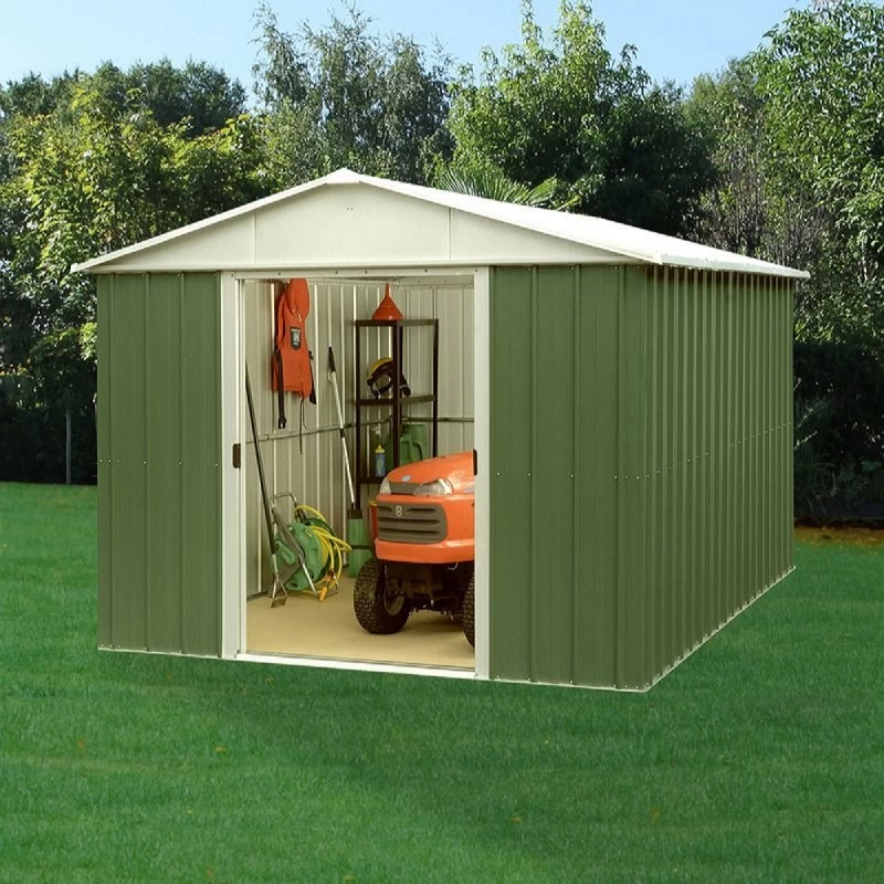 Abri De Jardin Métal Vert 7,18m² + Kit D'ancrage Inclus - YARDMASTER 3 Abri De Jardin Métal Vert 7,18m² + Kit D'ancrage Inclus - YARDMASTER