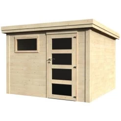 Abri De Jardin Paco 9,15m² En Bois Massif 28mm Avec Porte Simple Et Fenêtre – Décor Et Jardin