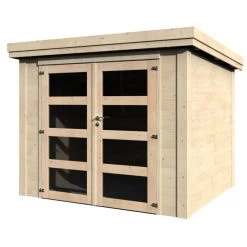 Abri De Jardin Pico 6,45m² En Bois Massif 28mm Avec Double Porte – Décor Et Jardin